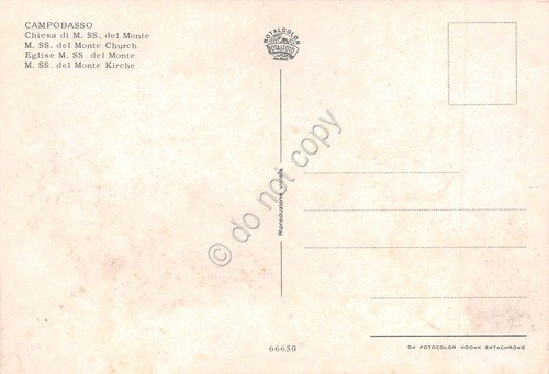 Cartolina Campobasso Chiesa M. SS. del Monte animata auto anni … | Immagine Gallery 2