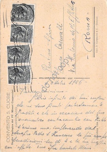 Cartolina Campobasso Convento S. Cuore Un corridoio 1956 | Immagine Gallery 2
