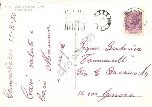 Cartolina Campobasso Piazza Ovidio 1970 | Immagine Gallery 2