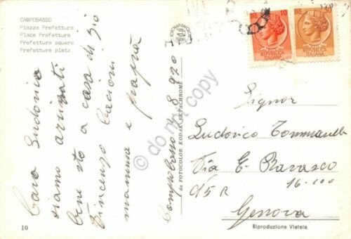 Cartolina Campobasso Piazza Prefettura 1970 auto d'epoca | Immagine Gallery 2