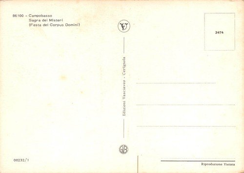 Cartolina Campobasso Sagra dei Misteri Festa Corpus Domini D | Immagine Gallery 2