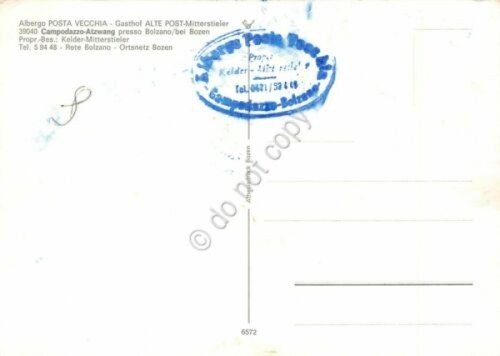 Cartolina Campodazzo Bolzano Albergo Posta Vecchia timbro albergo grinze | Immagine Gallery 2