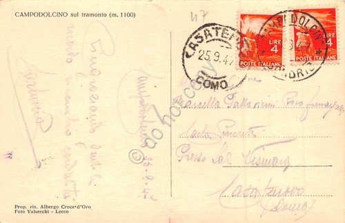 Cartolina Campodolcino 1947