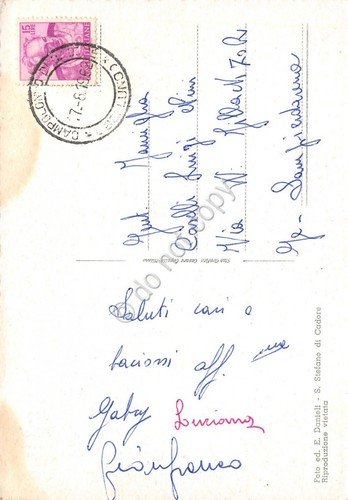 Cartolina Campolongo Cadore panorama 1962