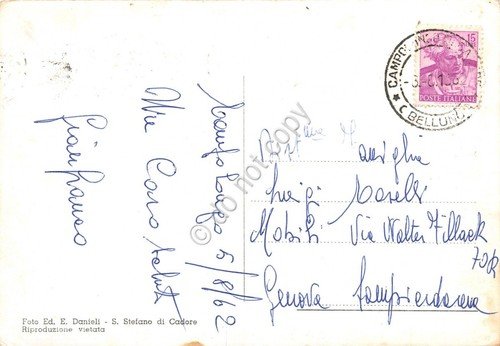 Cartolina Campolongo Cadore panorama 1962 (Belluno) | Immagine Gallery 2