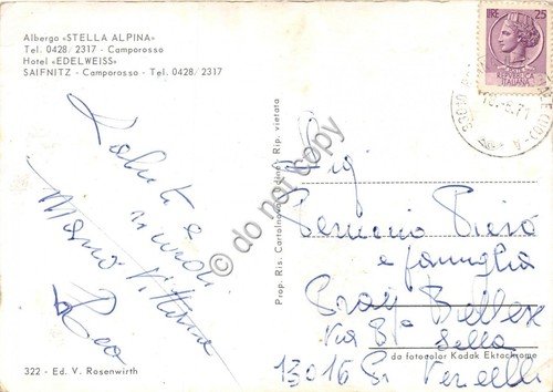 Cartolina Camporosso Hotel Stella Alpina vedutine 1971 | Immagine Gallery 2