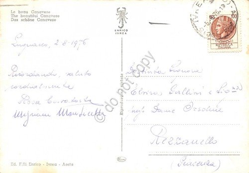 Cartolina Canavese 12 vedute 1976 (Torino) | Immagine Gallery 2