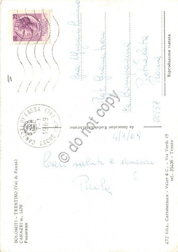 Cartolina Canazei Panorama 1969 | Immagine Gallery 2