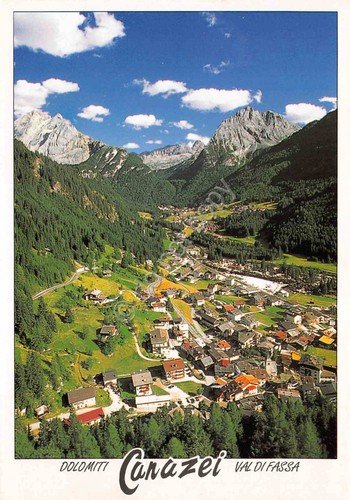 Cartolina Canazei Veduta verso Gran Vernel 2002