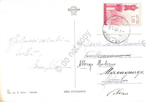 Cartolina Cancano la Chiesa 1958 | Immagine Gallery 2