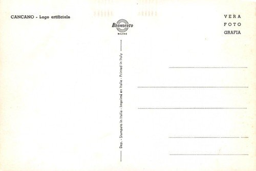 Cartolina Cancano Lago Artificiale