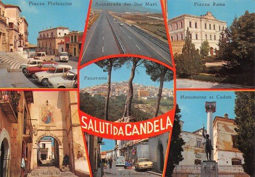 Cartolina Candela Vedutine Autostrada dei Due Mari