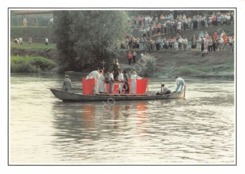 Cartolina Canneto Sull' Oglio San Bartolomeo Benedizione del fiume Castelfranco