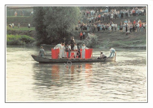 Cartolina Canneto Sull' Oglio San Bartolomeo Benedizione del fiume Castelfranco