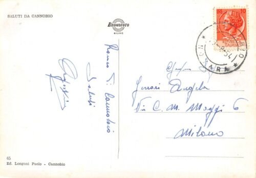 Cartolina Cannobio Lago Maggiore Panorama 1954 (Verbania)