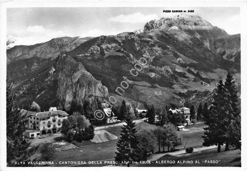 Cartolina Cantoniera della Presolana Albergo Alpino al Passo Alta Valseriana