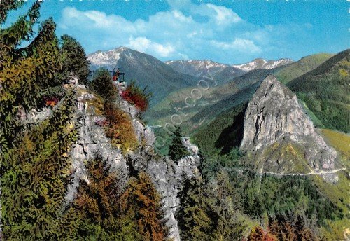 Cartolina Cantoniera della Presolana Salita degli sposi (Bergamo)