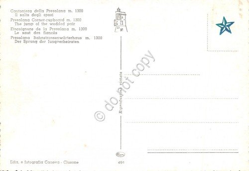Cartolina Cantoniera della Presolana Salita degli sposi (Bergamo)