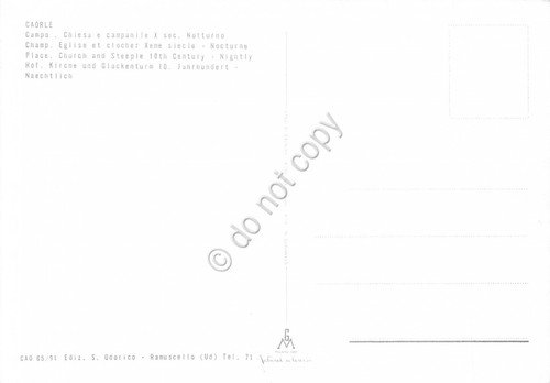 Cartolina Caorle Campo Chiesa e campanile notturno | Immagine Gallery 2