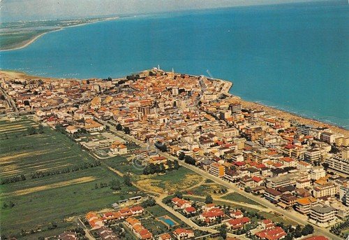Cartolina Caorle Panorama aereo 1982