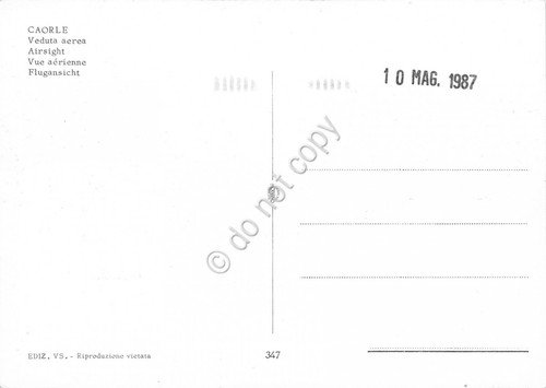 Cartolina Caorle Panorama aereo 1987