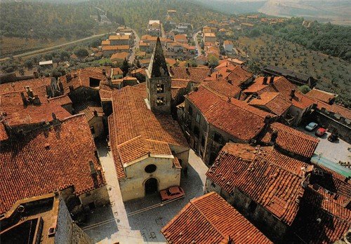 Cartolina Capalbio Chiesa San Nicola Panorama