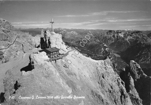 Cartolina Capanna Lorenzi alla Forcella Staunies 1963 Foto Ghedina | Immagine principale