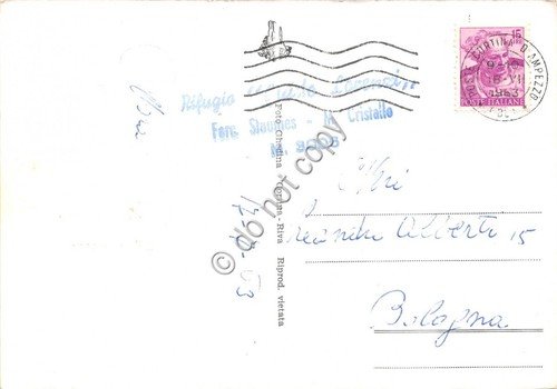 Cartolina Capanna Lorenzi alla Forcella Staunies 1963 Foto Ghedina