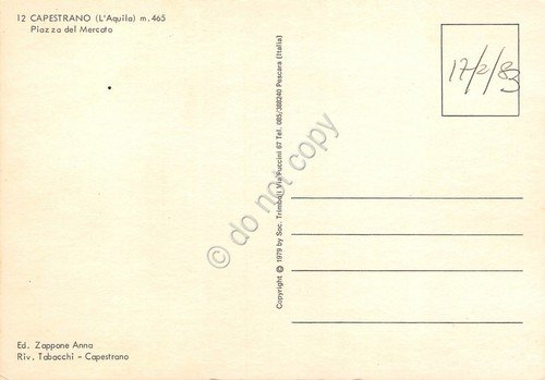 Cartolina Capestrano Piazza del mercato | Immagine Gallery 2