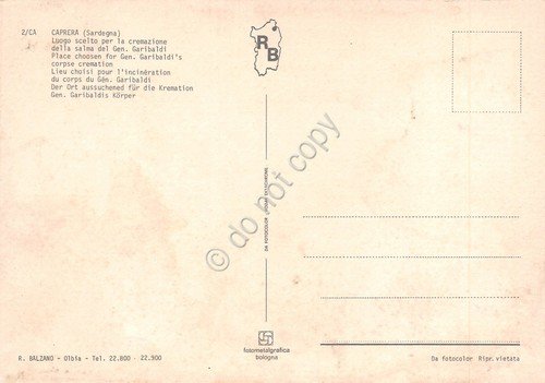 Cartolina Caprera Luogo scelto per cremazione salma Garibaldi | Immagine Gallery 2