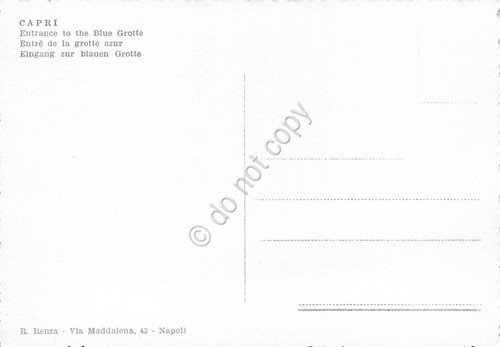 Cartolina Capri entrata Grotta azzurra barca animata (Napoli)