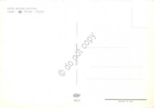 Cartolina Capri Hotel Regina Cristina
