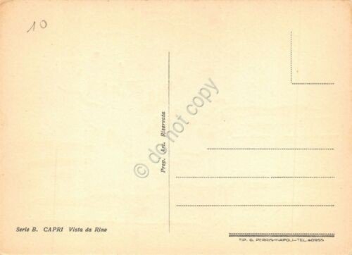 Cartolina Capri isola tratteggiata illustrata da Rino Serie B | Immagine Gallery 2