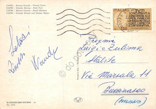 Cartolina Capri Marina Grande Piccolo porto Distributore benzina Esso (Napoli) | Immagine Gallery 2