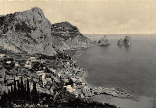 Cartolina Capri Marina Piccola Panorama dall'alto (Napoli)