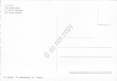 Cartolina Capri Marina Piccola Panorama dall'alto (Napoli)
