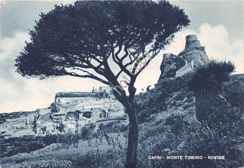 Cartolina Capri Monte Tiberio Rovine