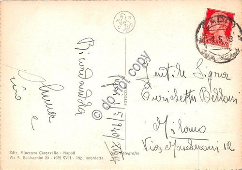 Cartolina Capri Panorama da Cetrella 1940