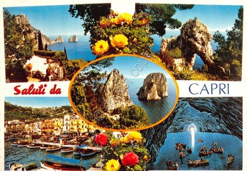 Cartolina Capri vedute varie grafica 2 anni '60 | Immagine principale