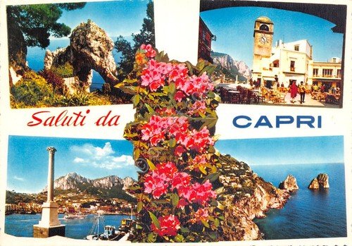 Cartolina Capri vedute varie grafica 4 anni '60 | Immagine principale