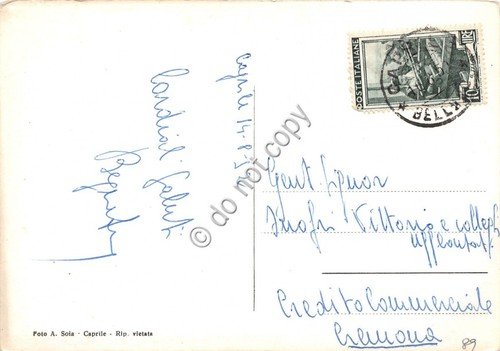 Cartolina Caprile Panorama con Monte Civetta 1952 | Immagine Gallery 2