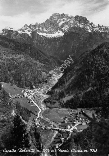 Cartolina Caprile Panorama Monte Civetta 1953