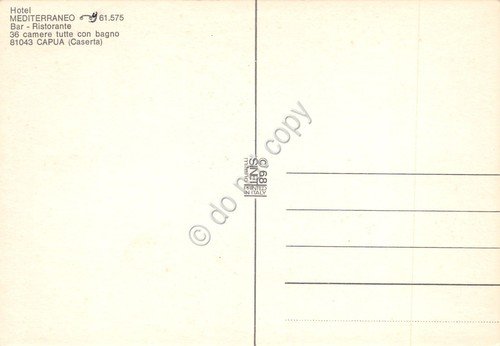 Cartolina Capua Hotel Mediterraneo vedute varie anni '80 | Immagine Gallery 2
