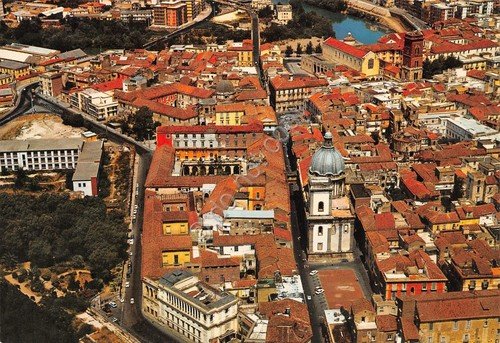 Cartolina Capua Ospedale Palasciano Corso Appio vista dall'alto anni '80