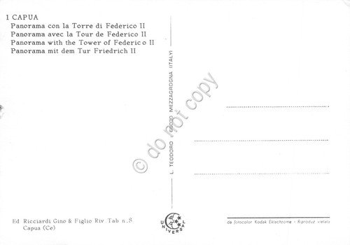 Cartolina Capua Panorama con torre Federico II Ponte strada anni … | Immagine Gallery 2