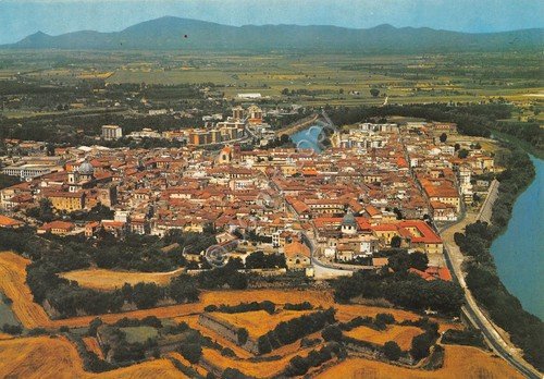 Cartolina Capua panorama dall'alto anni '80