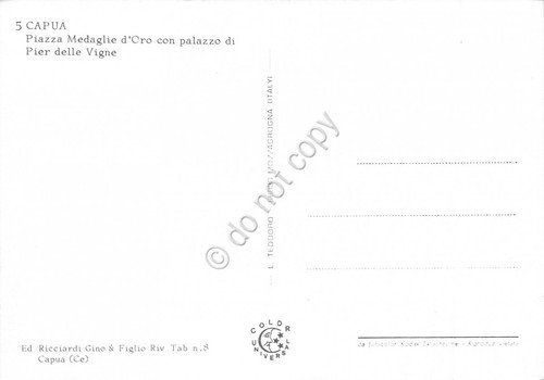 Cartolina Capua Piazza Medaglie d'Oro con Palazzo Pier delle Vigne | Immagine Gallery 2