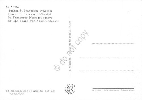 Cartolina Capua Piazza S. Francesco d'Assisi case edifici anni '80 | Immagine Gallery 2