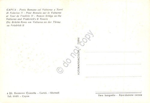 Cartolina Capua Ponte Romano sul Volturno anni '70 | Immagine Gallery 2