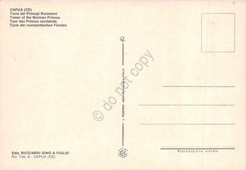 Cartolina Capua Torre dei Principi Normanni animata anni '80 | Immagine Gallery 2